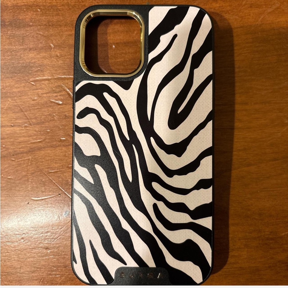 iphone 12 pro Zebra Print Phone Case - Black and White